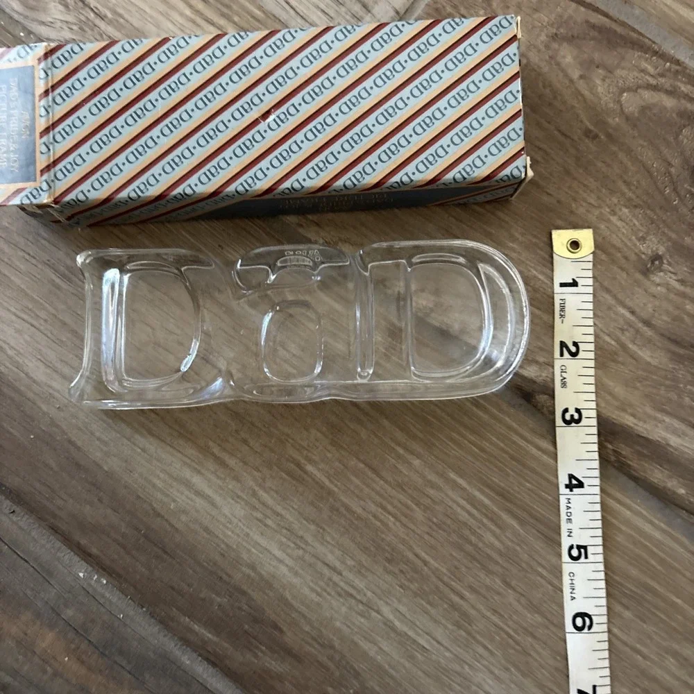 Vintage Avon Dad's Picture Frame/Paperweight NIB with‎ Stencil Father's Day 6c